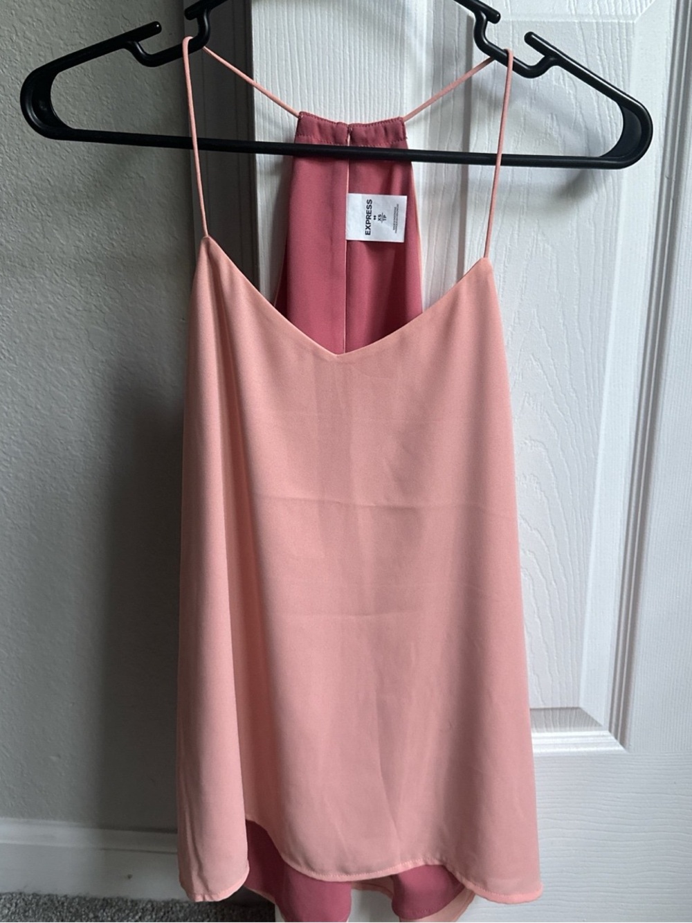 Express Double Layer Peach & Rose Pink Camisole, size XS